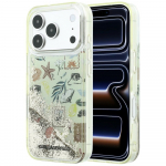 Karl Lagerfeld Liquid Glitter Beach & Sand dėklas iPhone 17 Pro / 18 Pro, smėlio spalvos