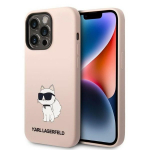 Karl Lagerfeld Silicone Choupette dėklas, skirtas iPhone 14 Pro Max, rožinis