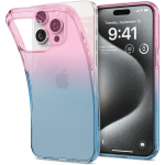 Spigen iPhone 15 Pro dėklas Liquid Crystal, rožinė / mėlyna