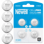 &bdquo;Newell CellPro CR2032&ldquo; ličio baterijos, 3V, 4 vnt.