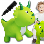 Pripučiamas &scaron;okliukas dinozauras vaikams (su pompa)