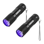 UV žibintuvėlių rinkinys Lepro O1100007-2, 395 nm, 9 LED, 2 vnt.