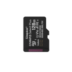 Kingston Canvas Select Plus MicroSD atminties kortelė, 128GB, 150MB/s, juoda
