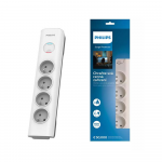 Philips ilgintuvas su apsauga nuo vir&scaron;įtampių, 4 lizdai, 2 m, 16A, baltas