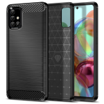 Simple Black dėklas, skirtas Samsung Galaxy A71 4G, juodas