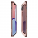 Spigen iPhone 15 Plus dėklas Crystal Flex, rožinis / skaidrus
