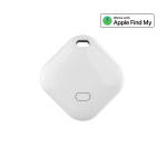 Setty TAG 02 ie&scaron;kiklis su Apple Find My ir silikoniniu dėklu, baltas