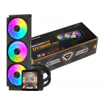 DarkFlash DV360S MAX skysčio au&scaron;intuvas procesoriui, 3.95" IPS, ARGB, juodas
