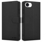 Atverčiamasis dėklas Tech-Protect Wallet, skirtas Apple iPhone 16e / 17e, Matte Black