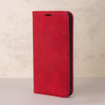Samsung Galaxy A25 5G (A256E) atverčiamasis dėklas Smart Suede, raudonas