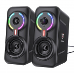 ONIKUMA L6 žaidimų garsiakalbiai su Bluetooth 5.0 ir RGB ap&scaron;vietimu, juodi