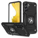 Wozinsky Ring Armor dėklas Samsung Galaxy S23+ su žiedu ir stovu, juodas