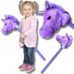 Pliu&scaron;inis vienaragis ant lazdos Hobby Horse su garsu Violetinis