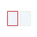 Lipnūs ženklinimo laikikliai Frames4Docs A4, 10 vnt., raudoni