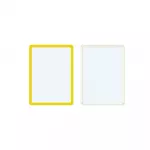 Lipnūs ženklinimo laikikliai Frames4Docs A4 10 vnt. geltoni