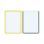 Magnetiniai ženklinimo laikikliai Frames4Docs A3, 10 vnt., geltoni