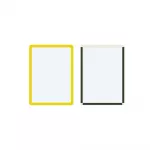 Magnetiniai ženklinimo laikikliai Frames4Docs A4, 10 vnt., geltoni