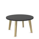 Kavos staliukas WOOD L LOW, skersmuo 80 cm, auk&scaron;tis 46 cm, konfigūruojamas