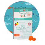 Omega-3 FISK Jelly, želatininės pastilės, 45 arba 120 vnt. - Dėžutė 45 vnt.