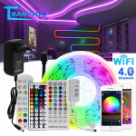 RGB LED juostelė 5050 2835 10M 15M 20M su WiFi Bluetooth muzikos valdikliu