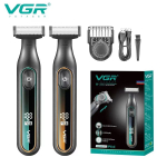 VGR V-360 profesionalus kūno plaukų trimeris, IPX6 vandeniui atsparus, LED ekranas
