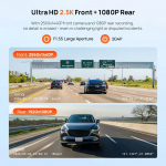 70mai Dash Cam A410 vaizdo registratorius 2.5K HDR GPS su dviem kameromis