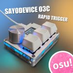 SayoDevice mechaninė RGB klaviatūra su magnetiniais jungikliais ir garsumo rankenėle žaidimams