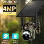 LS VISION 4G SIM saulės energija bevielė lauko stebėjimo kamera WiFi 2K HD