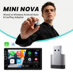 OTTOCAST Mini Nova belaidis CarPlay Android Auto adapteris automobiliui, 2 in 1