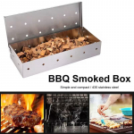 Rūkymo dėžutė i&scaron; nerūdijančio plieno BBQ griliui angliai arba dujoms