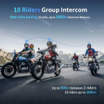 Fodsports M1-S Pro motociklo Bluetooth interkom &scaron;almas belaidis 10 raitelių 2000M