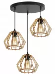 TRIJŲ &Scaron;VIESOS &Scaron;ALTINIŲ KABAMAS LUBINIS &Scaron;VIESTUVAS &bdquo;TIMBER&ldquo; &ndash; MEDINIS, MODERNUS, BOHO, LED