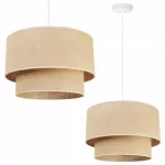 Pakabinamas lubinis &scaron;viestuvas su tekstiliniu gaubtu &bdquo;JUTA&ldquo; boho stiliaus, &bdquo;Light Home&ldquo;