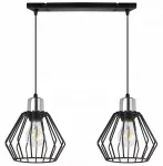 PAKABINAMAS LUBŲ &Scaron;VIESTUVAS Light Home NUVOLA 2501/2, JUODAS, LOFT, SU SIDABRINIAIS GAUBTAIS