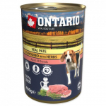 Ontario Dog Veal Pate With Herbs konservai suaugusiems &scaron;unims su ver&scaron;iena ir žolelėmis, 400 g