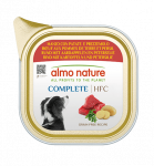 Almo Nature HFC Complete Dogs jautiena su bulvėmis ir petražolėmis drėgnas maistas suaugusiems &scaron;unims, 150 g