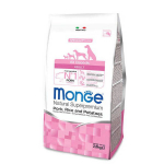 Monge All Breeds Adult kiauliena, ryžiai ir bulvės sausas maistas suaugusiems &scaron;unims, 12 kg