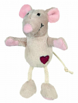 Trixie Mouse pliu&scaron;inis žaislas katėms, smėlio spalvos, 11 cm