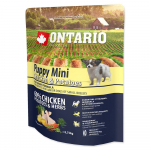 Ontario Puppy Mini Chicken/Potatoes sausas maistas mažų veislių &scaron;uniukams su vi&scaron;tiena ir bulvėmis, 0.75 kg