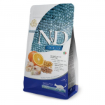 Farmina N&D Low Grain menkė ir apelsinų mažagrūdžiai sausi pa&scaron;arai suaugusioms katėms, 5 kg