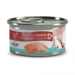 Marpet Chef Cat Chicken With Salmon drėgnas papildomas maistas suaugusioms katėms su vi&scaron;tiena ir la&scaron;i&scaron;a, 80 g