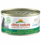 Almo Nature HFC Complete vi&scaron;tiena su žaliomis pupelėmis, konservai suaugusioms katėms, 70 g
