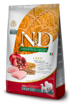 Farmina N&D Ancestral Grain Chicken Pomegranate Light Adult Medium Maxi sausas maistas suaugusiems &scaron;unims svorio kontrolei, su vi&scaron;tiena ir granatais, 12 kg