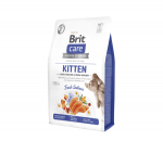 Brit Care Grain Free Kitten Gentle Digestion&Strong visavertis sausas maistas kačiukams su la&scaron;i&scaron;a, 0,4 kg