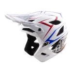 Trijų ketvirčių apvalkalo &scaron;almas - Troy Lee Designs Stage Stunt MIPS, pinstripe balta, M-L