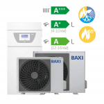 BAXI ALYA E FS-A 6KW oras-vanduo &scaron;ilumos siurblys su integruotu 180l. kar&scaron;to vandens &scaron;ildytuvu.