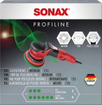SONAX PROFILINE vidutinio kietumo orbitinio poliravimo padas &Oslash;140 mm, &Oslash;125 mm lėk&scaron;tei