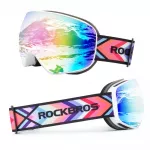 Rockbros SP284 vaiki&scaron;ki slidinėjimo akiniai su UV filtru, balti