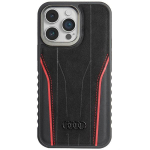 Audi odinis MagSafe dėklas iPhone 15 Pro Max &ndash; juodai raudonas