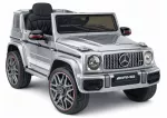 Mercedes AMG G 63 Sidabrinė Dažyta Baterijomis Veikianti Ma&scaron;ina - uniwersalny